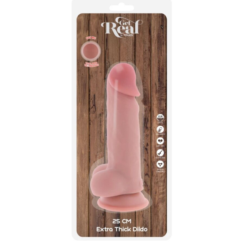 Get real - deluxe realistic penis with testicles extra thick 25 cm 4