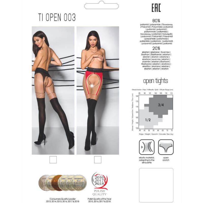 Passion - Tiopen 003 Stocking Black 3/4 (20/40 Den) 4