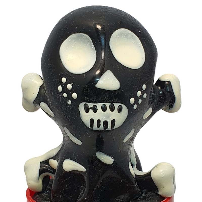 Condomerie - handpainted novelty condoms skull black model 2