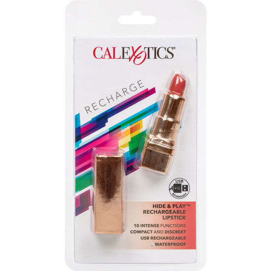 Calexotics - bala rechargeable lipstick hide & play red 1