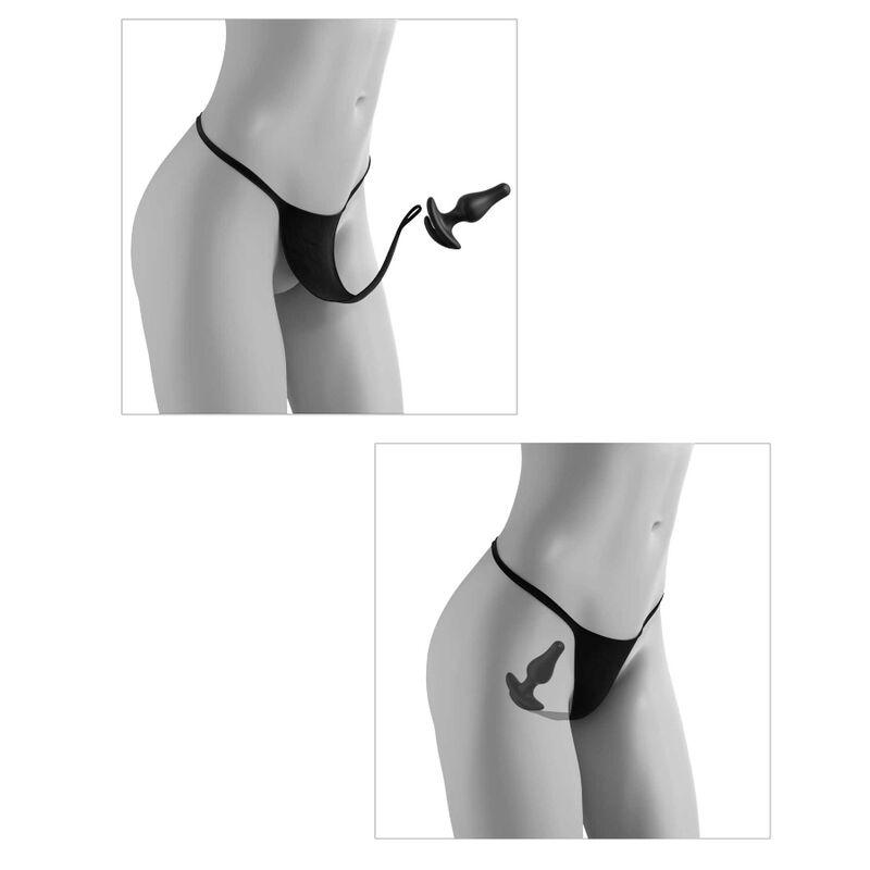 Hook Up Remote Bowtie Bikini Plus Size - Stimulačné Nohavičky