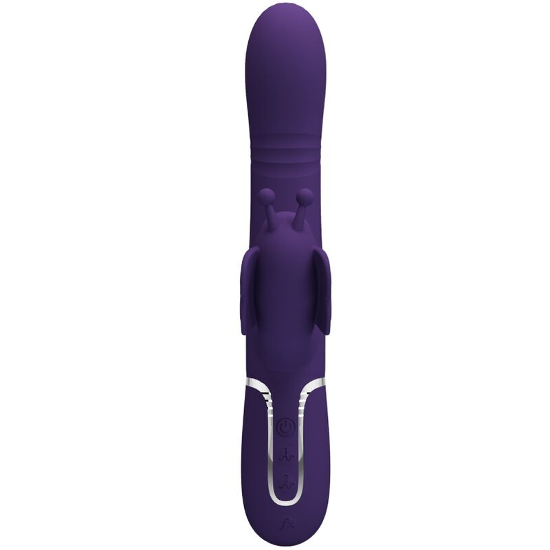 Pretty love - multifunction rabbit vibrator 4 in 1 butterfly purple 1