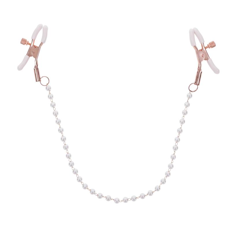 Sportsheets - S&M Peaches ‘N Creame Pearl Nipple Clamps Cream 4