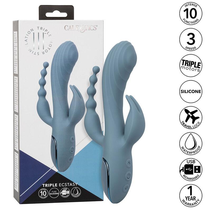 California Exotics - Vibrator Triple Ecstasy Grey 1