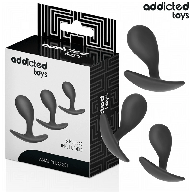 Addicted toys - set of 3 anal plug silicone model 3