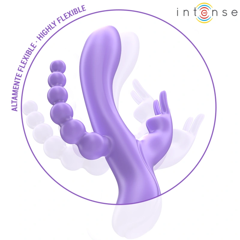 Intense - miko triple vibrator rabbit & stimulator & anal 7 vibrations purple 3