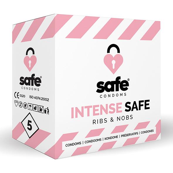 Safe - Condoms Ribs & Nobs 5 Pcs