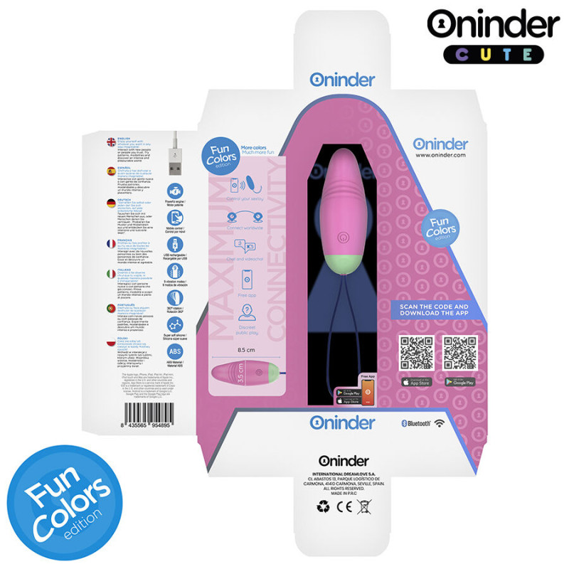 Oninder cute - love pleasure vibro-rotating egg 360 silicone - free worldwide app 7