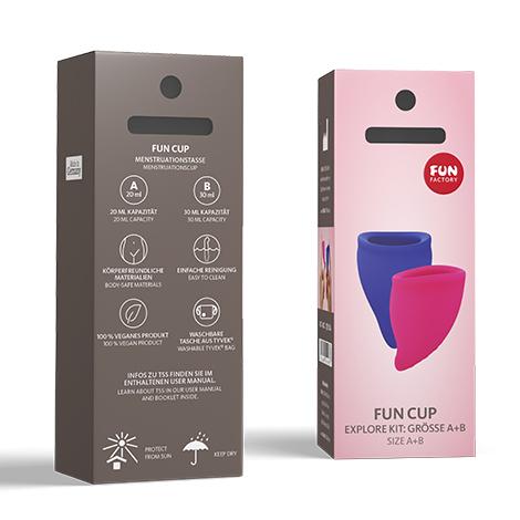Fun Factory - Fun Cup Explore Kit Menstrual Cup Pink & Ultramarine