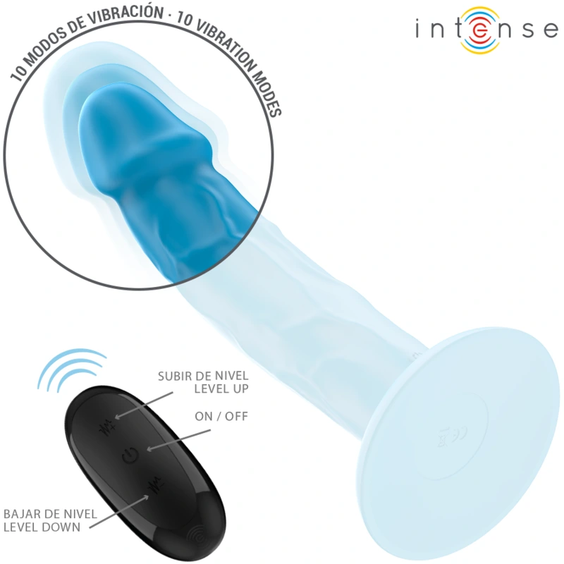 Intense - phoebe realistic vibrator 10 vibrations blue remote control 3