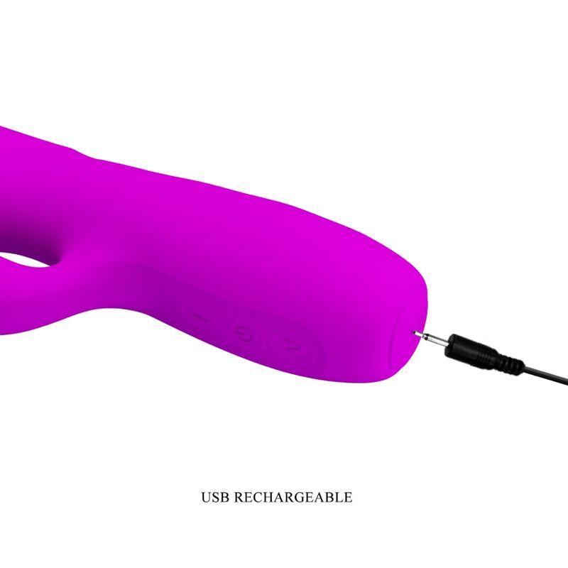 Pretty Love - Melanie Purple Rechargeable Rabbit Vibrator 6