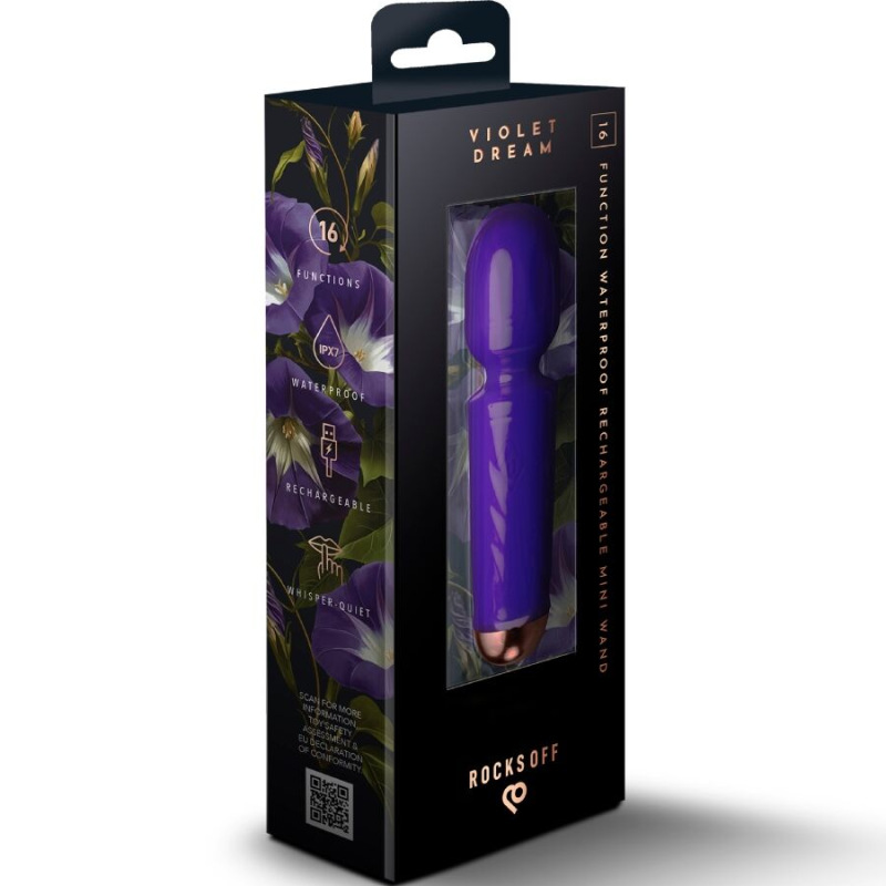 Rocks-off - mini rechargeable wand 16 functions violet dream 5