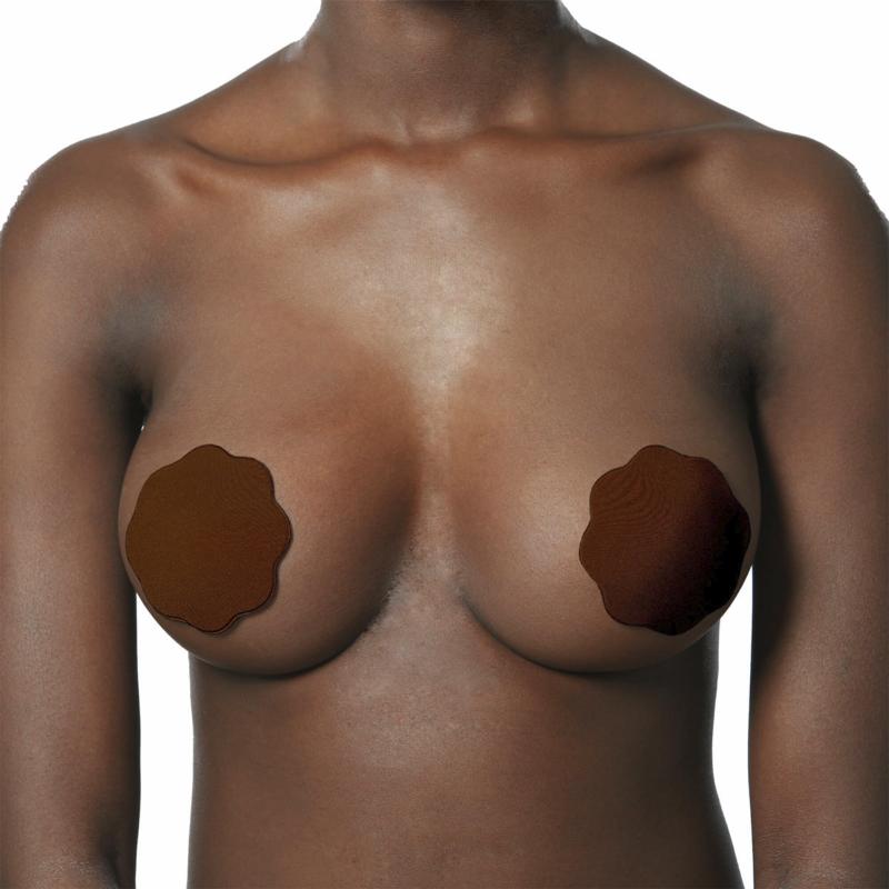 Bye Bra - Fabric Nipple Covers Brown One Size