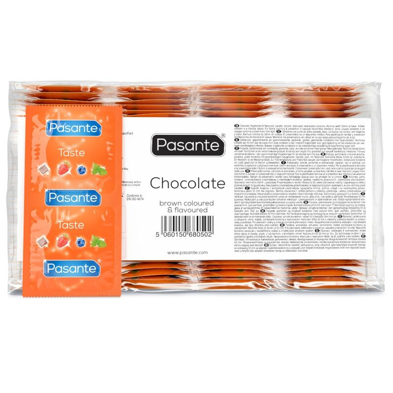 Pasante - kondómy flavor čokoládové balenie 144 ks