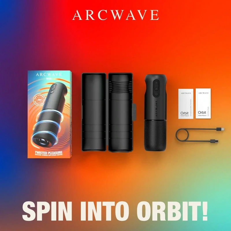 Arcwave - orbit 360° rotating male masturbator with app control black 9