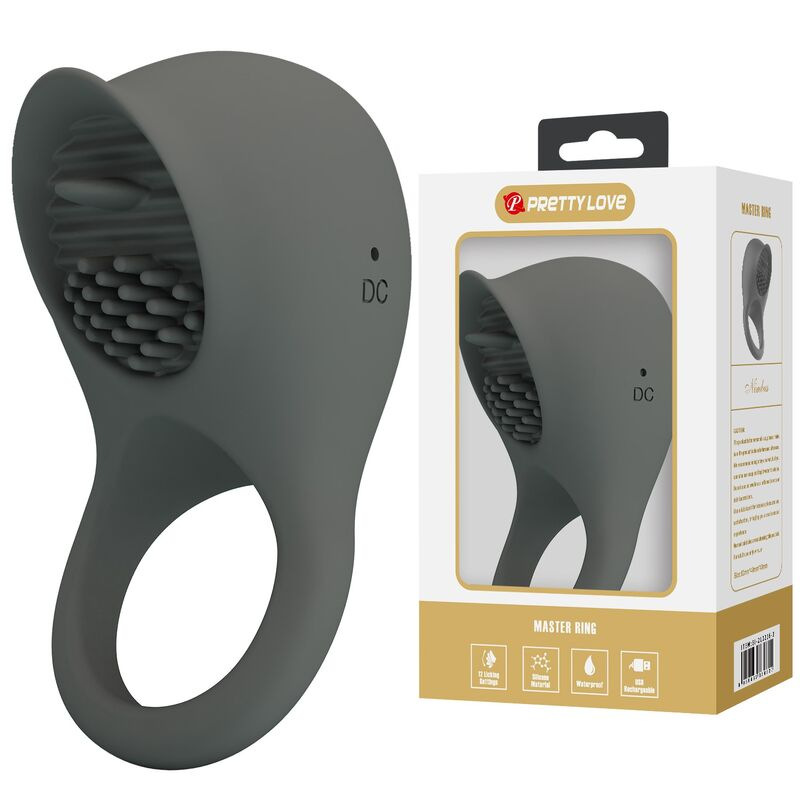 Pretty love - rechargeable vibrating ring with oral stimulation 1