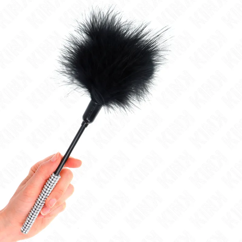 Kink - Tickle Feathers With Rhinestone Handle 27 Cm 3