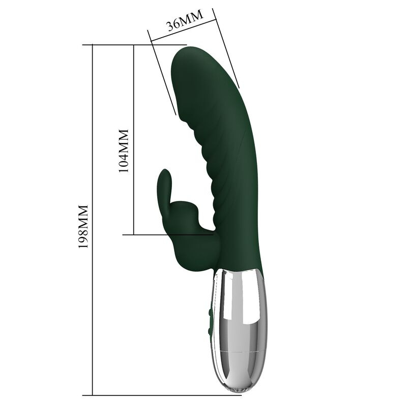 Pretty love - naughty bunny rabbit vibrator 30 functions usb rechargeable green 9