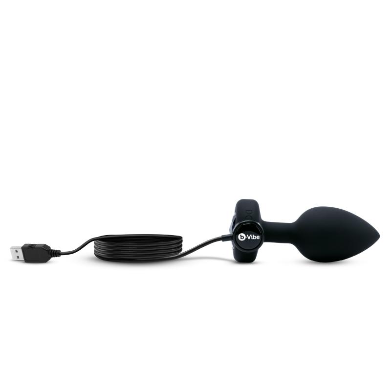 B-Vibe - Vibrating Jewel Plug M/L Black Diamond 10