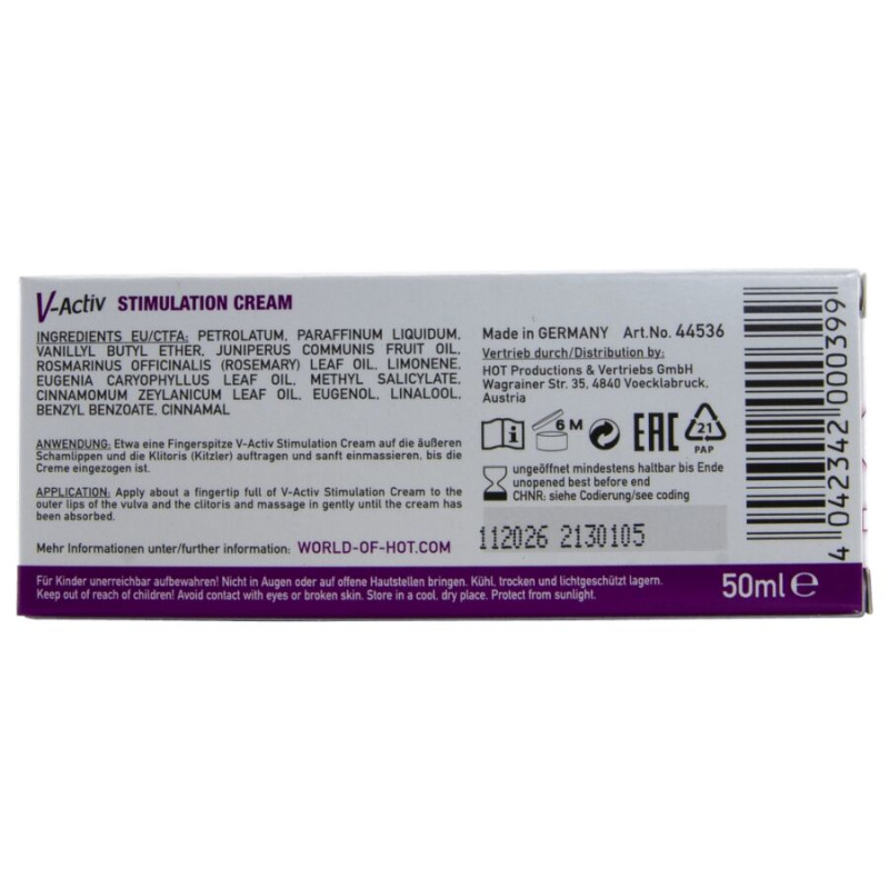 Hot - v-activ stimulation cream for women 50 ml 4