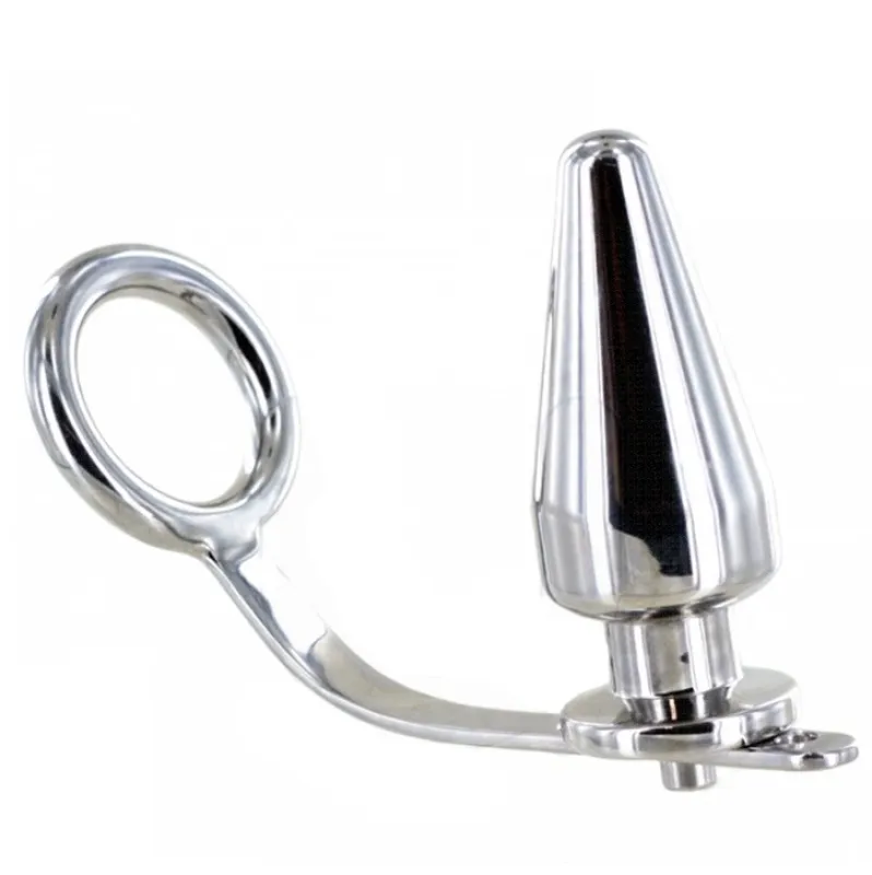 Metalhard Cock Ring With Plug Anal 50 X 50mm