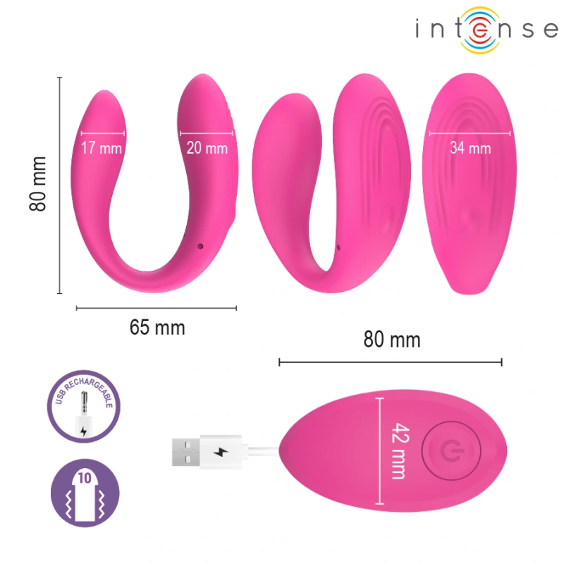Intense - nora vibrating clamp stimulator pink 2