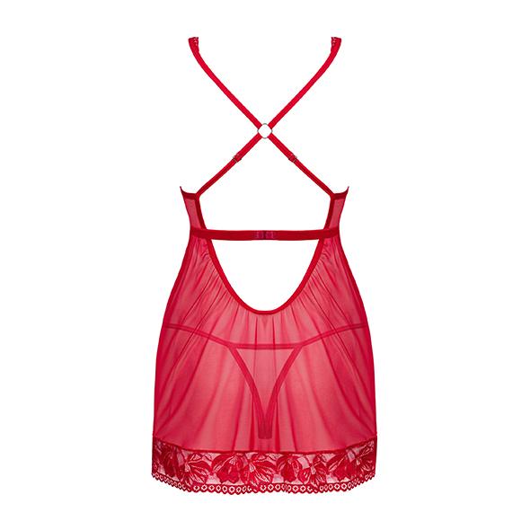 Obsessive - Sexy Babydoll And Thong Red M/L