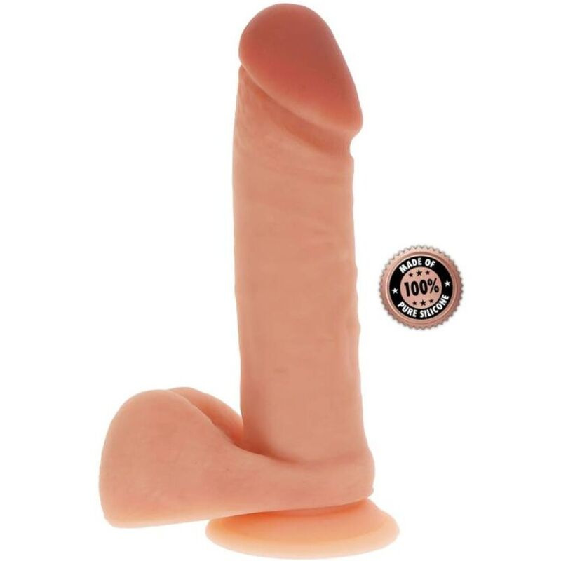 Get real - silicone dildo 20,5 cm w balls skin