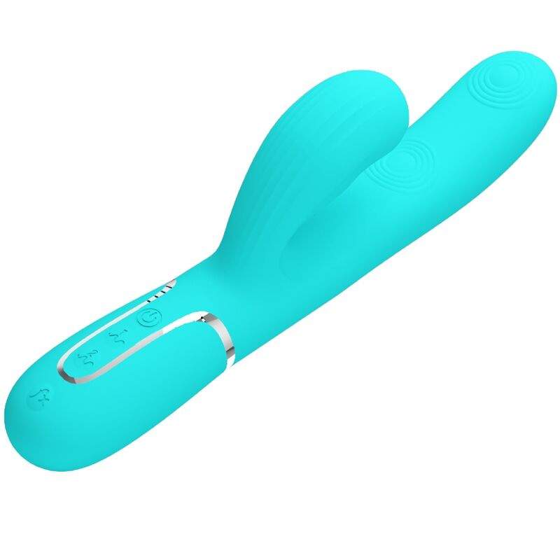 Pretty love - perlita multifunction 3 in 1 g-spot vibrator aqua green 2