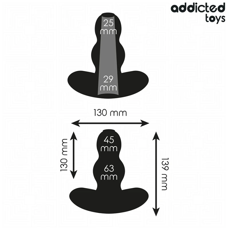 Addicted toys - hollow anal plug silicone size xl 13.9 cm 3