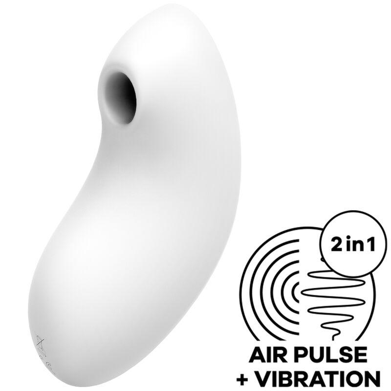 Satisfyer Vulva Lover 2 Air Pulse Stimulator & Vibrator White - Stimulátor Klitorisu