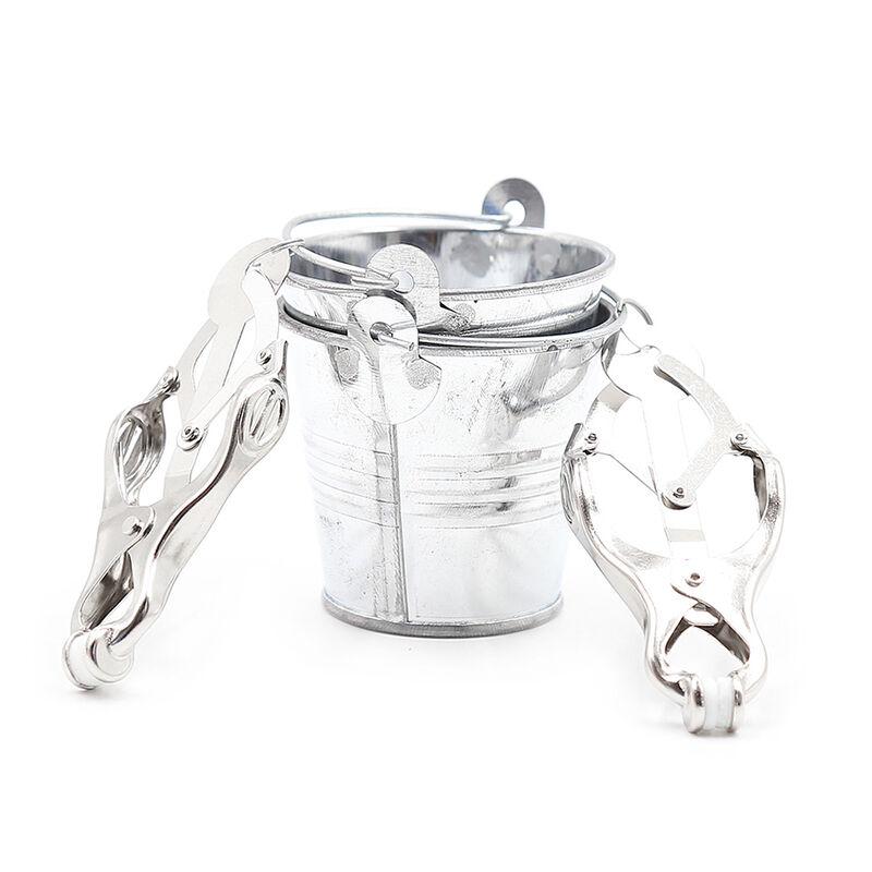Ohmama Fetish Nipple Clamps With Buckets 6