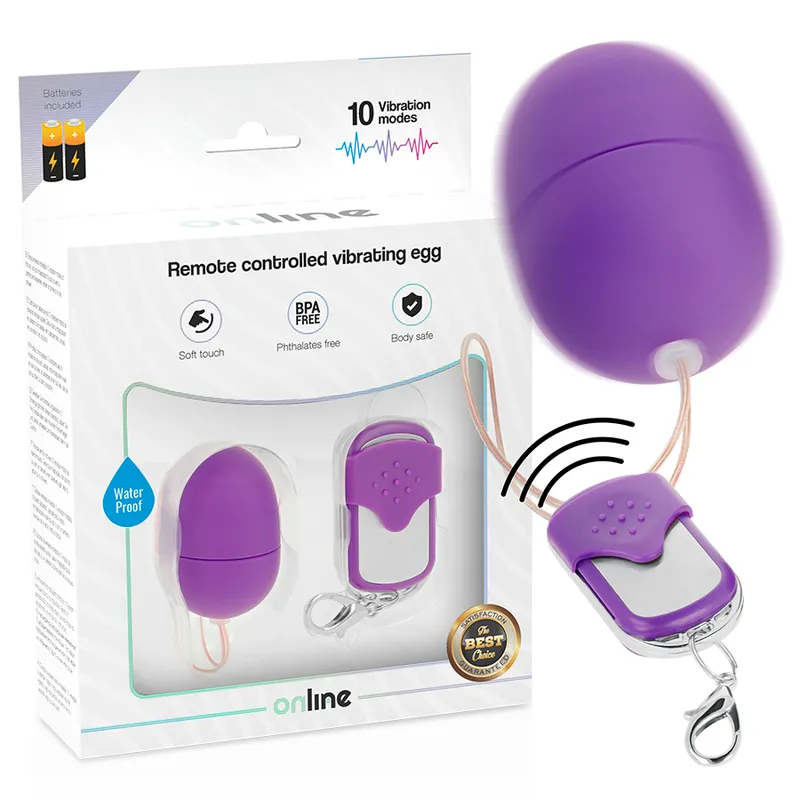 Online Remote Control Vibrating Egg  S - Purple