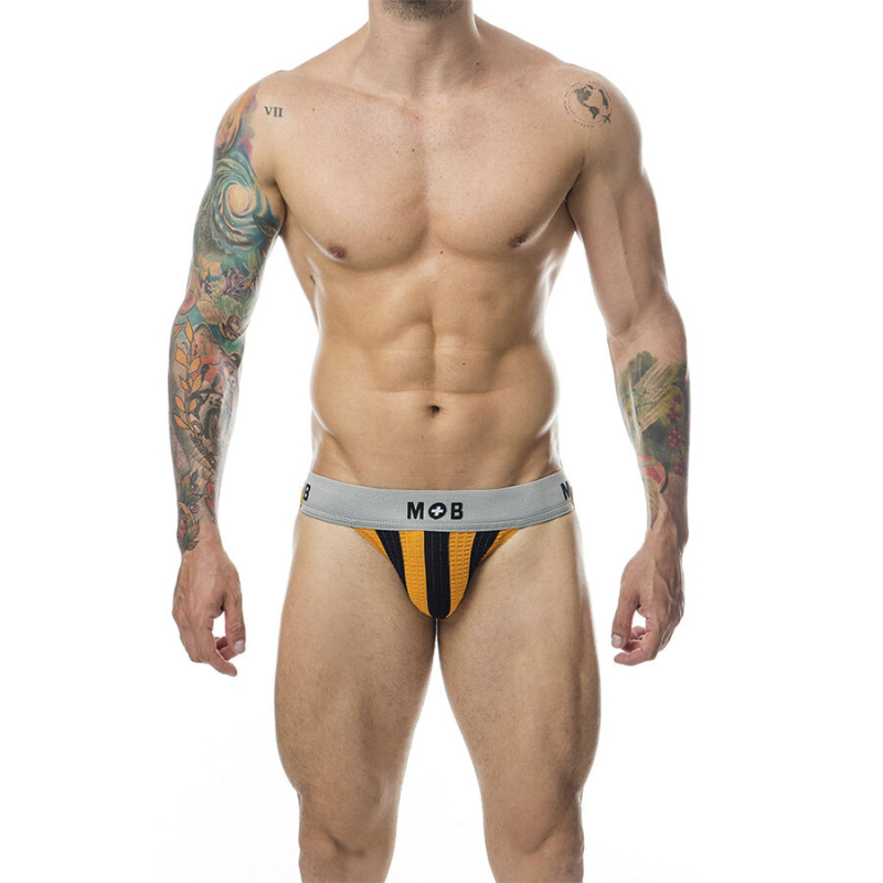 Mob - classic jock stripe orange size m