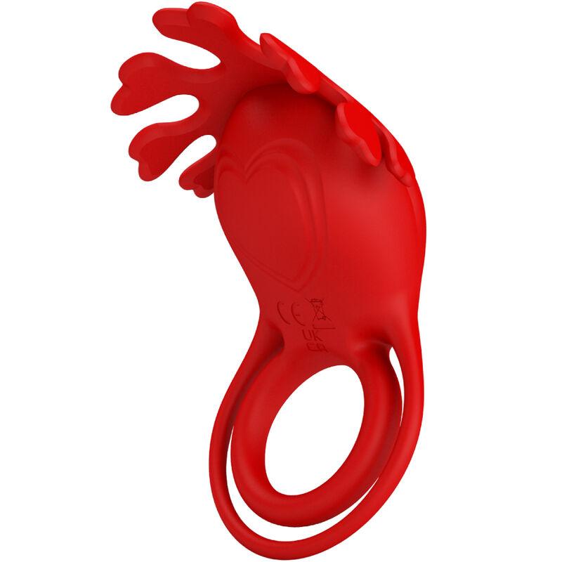 Pretty Love - Ruben Vibrator Ring 7 Vibrations Silicone Red 1