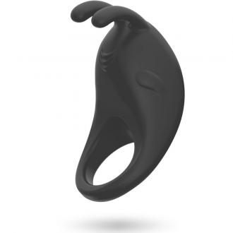 Amoressa Brad Premium Silicone Rechargeable Black - Vibračný Krúžok