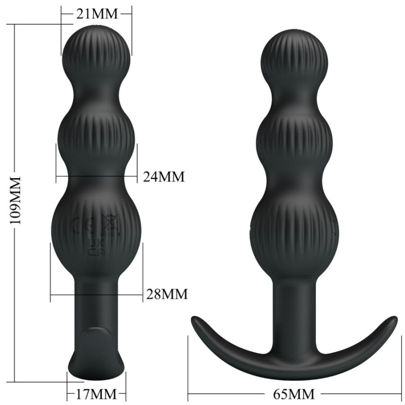 Pretty love - sidney anal vibrator 10 vibrations black 6