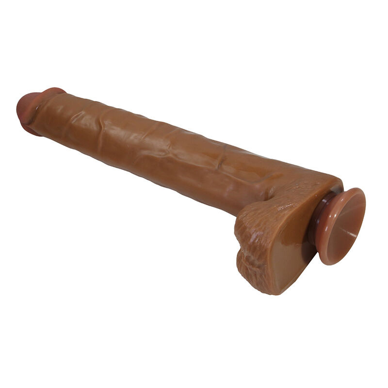 Pretty love - pat realistic flexible dildo with suction cup 40 cm -Ø- 6 cm brown 3