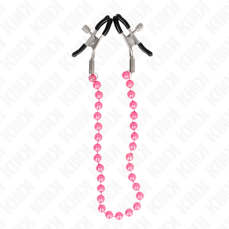 Kink - Bead Chain Nipple Clamps Purple 30 Cm