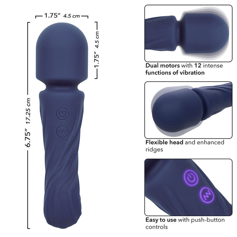 Calexotics - charisma allure massager dual motors 12 functions 17.25 cm x 4.5 cm purple 5