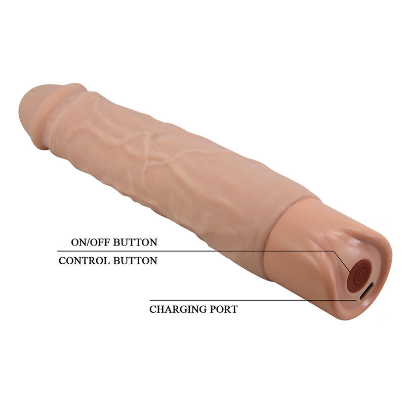 Pretty love - kessler realistic vibrating dildo with 10 vibration modes and 10 throws, 22 cm natural 5