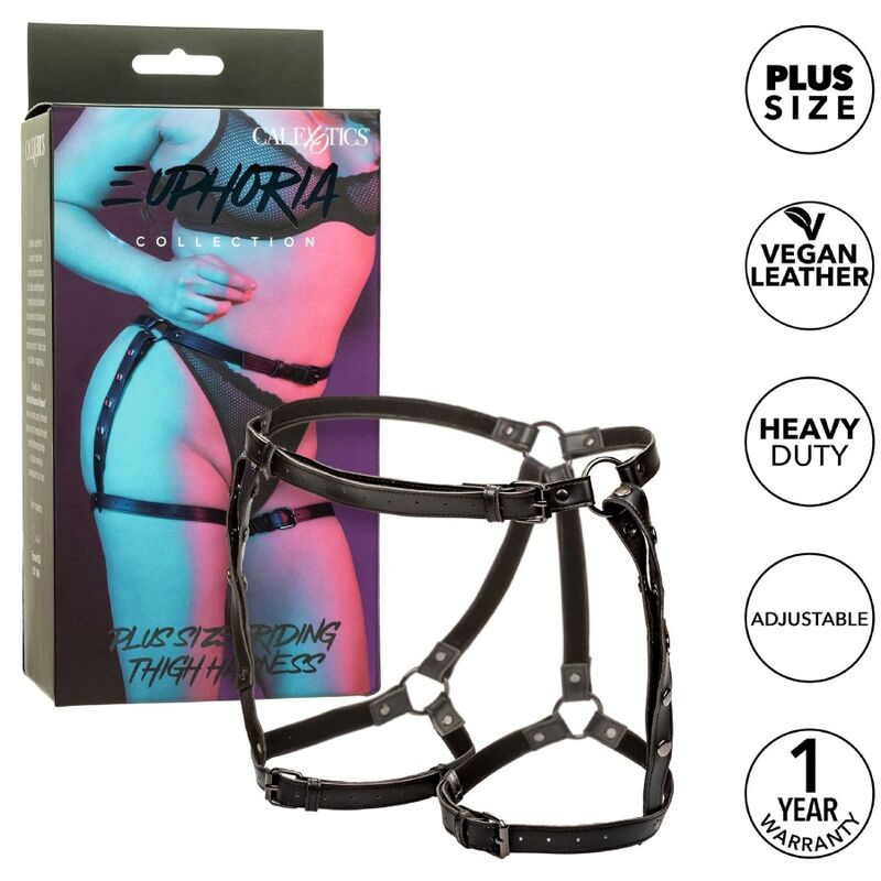 Calexotics - euphoria plus size riding thigh harness 1