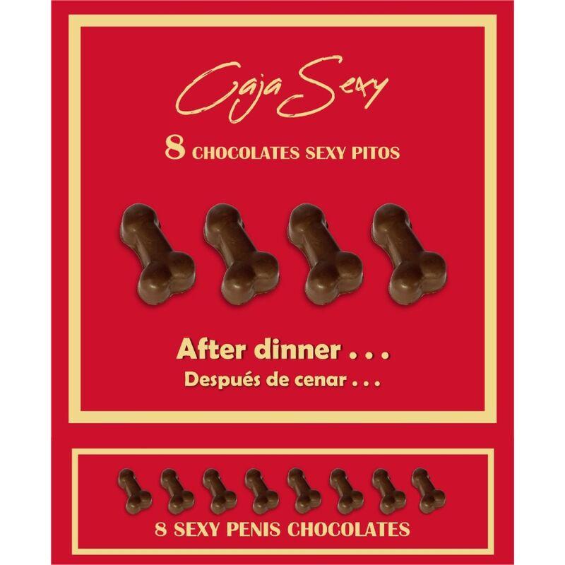 Diablo picante - box of 8 penis-shaped chocolates