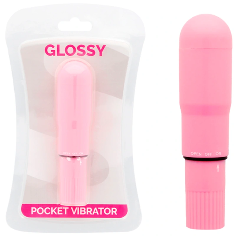 Glossy - pocket vibrator pink