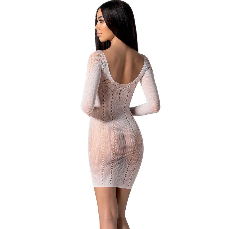 Passion - Bs101 Bodystocking White One Size - Sieťované Erotické Šaty 1