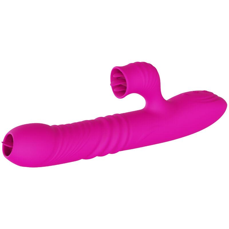 Armony - Fanny Multifunction Double Tongue Vibrator Fuchsia Heat Effect 1