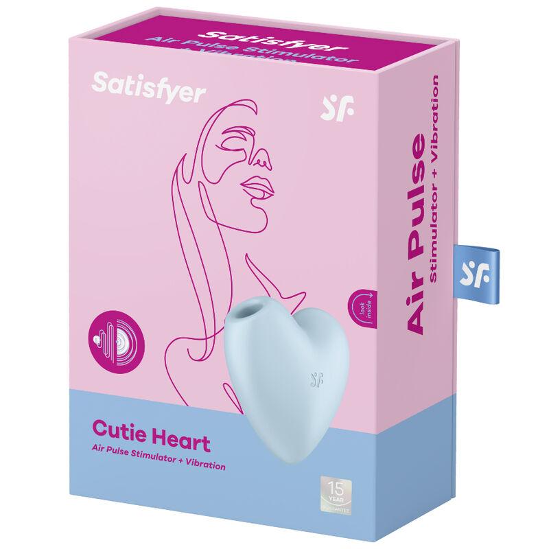 Satisfyer Cutie Heart Stimulator & Vibrator Blue - Stimulátor Klitorisu