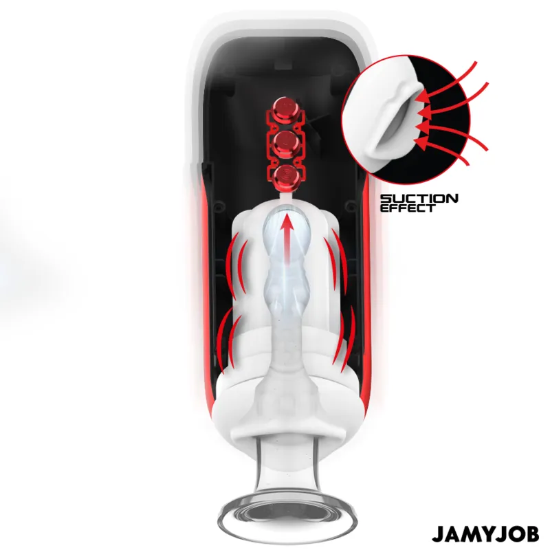 Jamyjob - blaze automatic mouth masturbator 5 suction and vibration modes 1