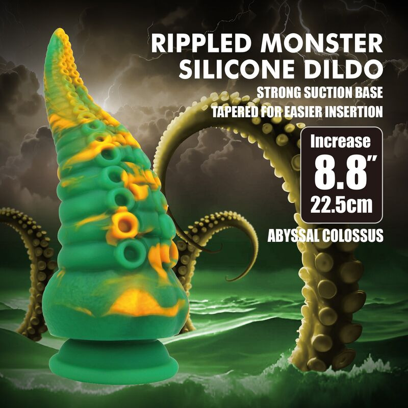 Power monsters - abyssal colossus bicolor fantasy silicone dildo 22.5 cm Ø 6 cm 7