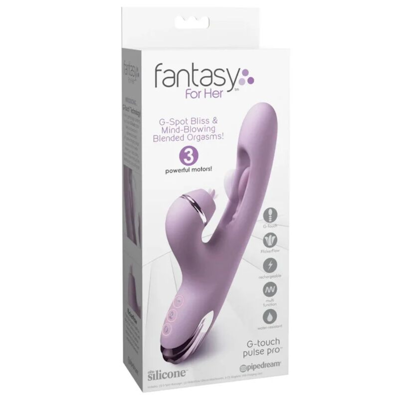 Fantasy for her - g-touch pulse pro purple g-spot & clitoral rabbit vibrator 6